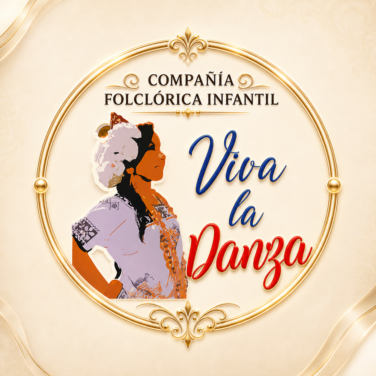 Logotipo oficial de la Compañía Folclórica Infantil Viva la Danza